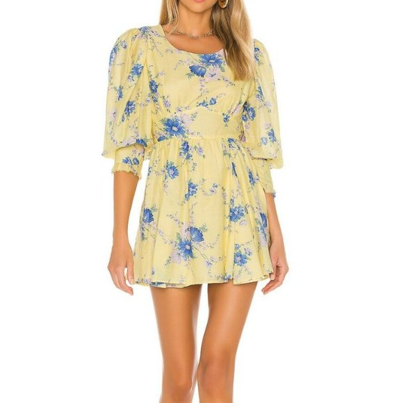 LoveShackFancy Dresses & Skirts - LoveShackFancy Ross Cotton Silk Dress in Sunshower Garden